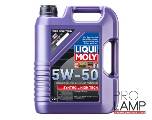 LIQUI MOLY Synthoil High Tech 5W-50 — Синтетическое моторное масло 5 л.: motornoe maslo liqui moly synthoil high tech 5w