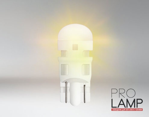 Светодиодные лампы Osram Standart Amber W5W - 2880YE-02B